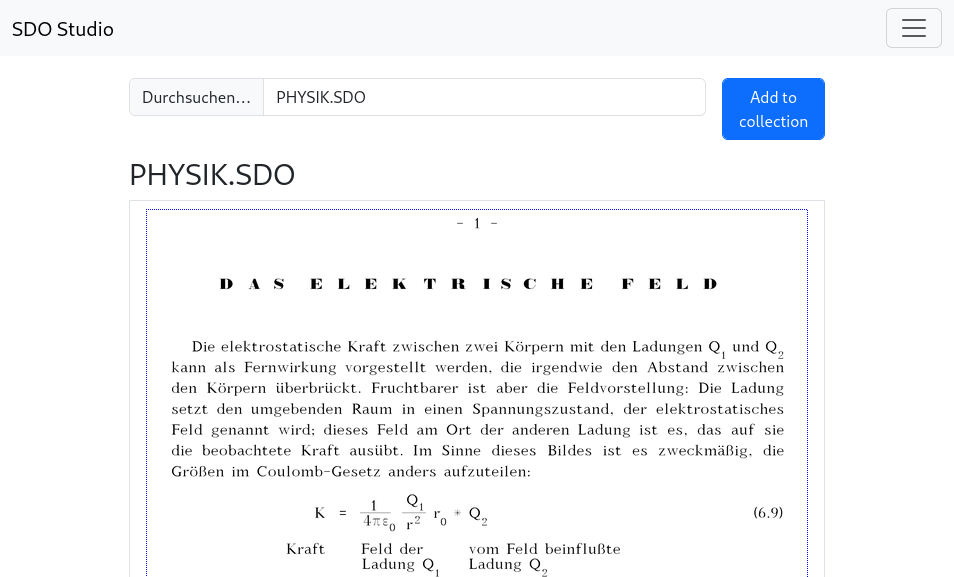 SDO Studio Doc Example